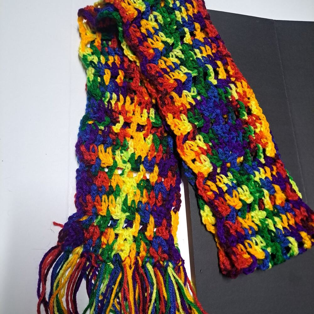 Handmade Rainbow Scarf